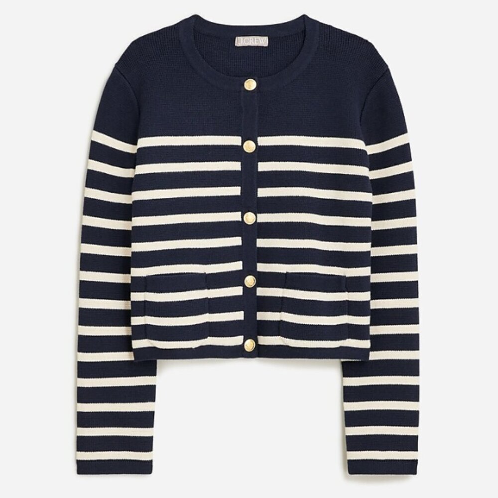J.Crew Emilie Sweater Lady Jacket‎ in Stripe